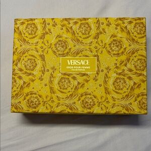 Versace Floral Eros Pour Femme Yellow and Gold Box